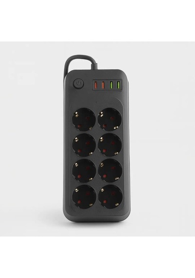 Ofis Gereçleri Teknolojik Aletler Masaüstü Düzen Uzatma 4 Usb Portlu Iq Akıllı Şarj 8 Prizli Uzatma 2