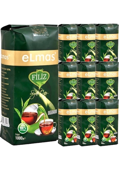 Elmas Çay Filiz Siyah Çay Bergamotlu 1000 Gr. 10'lu Paket