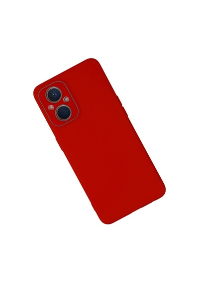 Oppo Reno 7 Lite Kılıf Lansman Glass Kapak - Kırmızı Renkli