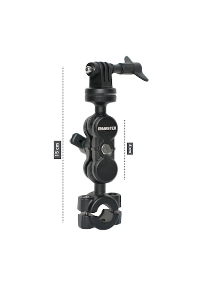 Knmaster Mc130 360 Ayarlanabilir Motosiklet Ayna Demir Bağlantılı Aksiyon Kamera Aparatı Siyah