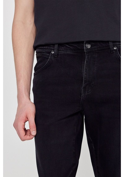 Wrangler Texas Pamuklu Slim Fit Dar Kesim Cepli Esnek Jean Denim Kot Pantolon Gri