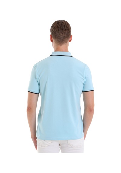 Hatemoğlu Mavi Regular Fit Düz 100% Pamuk Polo Yaka Tişört Mavi Hatemoğlu Mavi Regular Fit Düz 100% Pamuk Polo Yaka Tişört Mavi