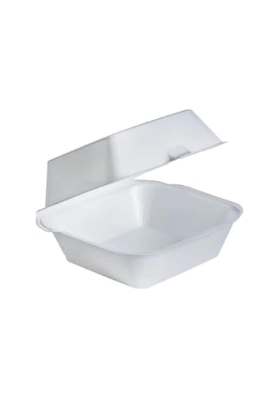 Dağyüce Tek Kullanımlık Köpük Hamburger Kapaklı Kase Kutu - 15x15x8 Cm. - 100 Adet