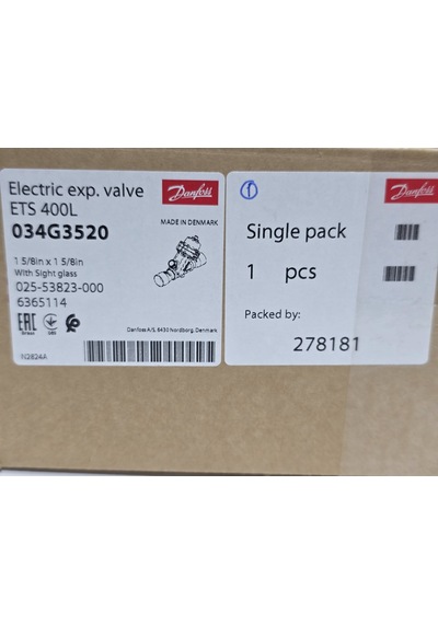 Danfoss Ets 400l Elektronik Genleşme Valfi 1 5/8" - 1 5/8" 034g3520