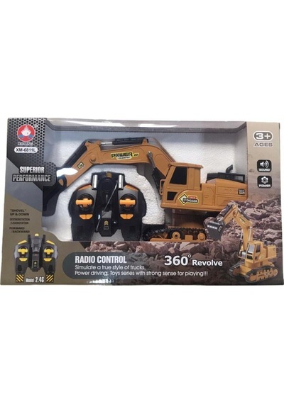 Uzaktan Kumandalı Şarjlı Sesli Paletli 360 Derece Dönebilen Iş Makinesi Kepçe Ekskavatör