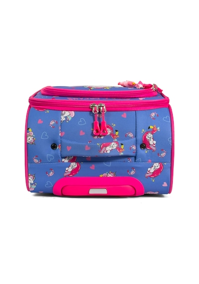 Konjabags Çocuk Karakterli 4 Tekerlekli Valiz, Eğlenceli Seyahat Arkadaşı - Flamingo Unicorn Flamingo Unicorn