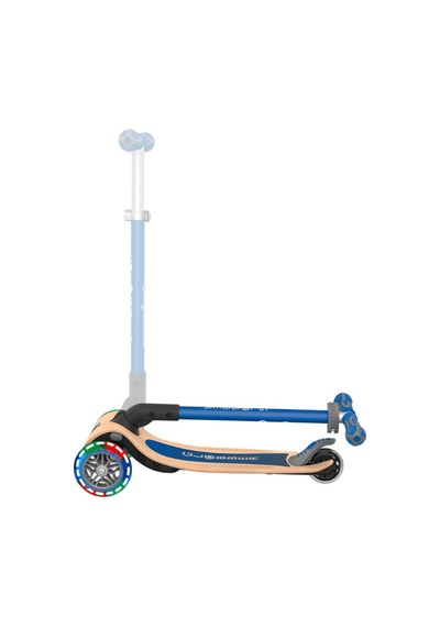 Globber Primo Wood Katlanabilir Işıklı Scooter - Lacivert