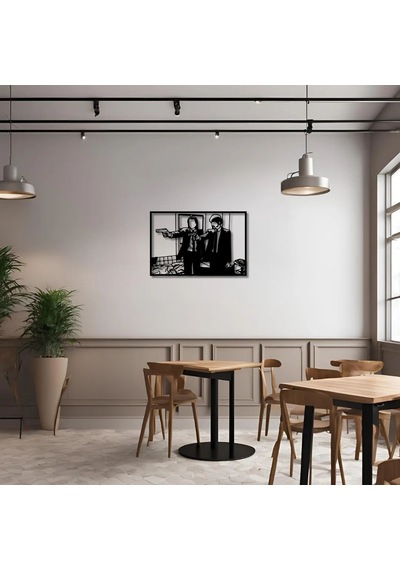 Lazer Kesim Metal Duvar Dekoru Pulp Fiction 1 Metal Duvar Tablosu Pop Art