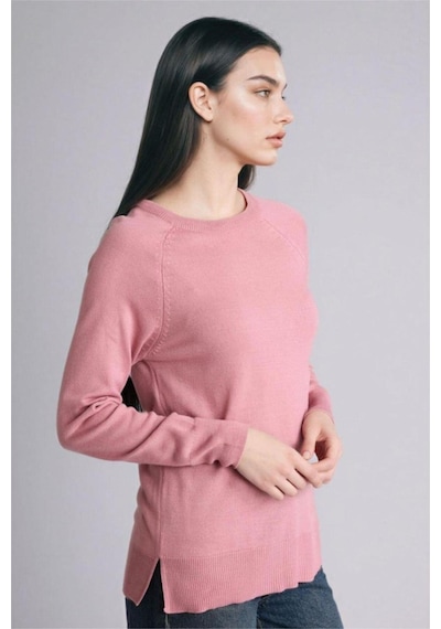 Defacto Relax Fit Bisiklet Yaka Basic Düz Triko Kazak I6913az25wnpn141 Pembe