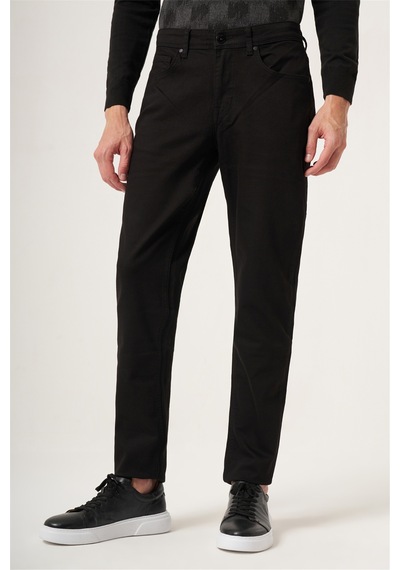 İmza Siyah 5 Cep Gabardin Slim Fit Pamuklu Denim Pantolon 1023265151