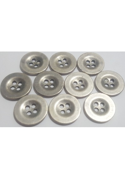 10 Adet 1.8 Cm Eskitme Gümüş Renkli Düğme