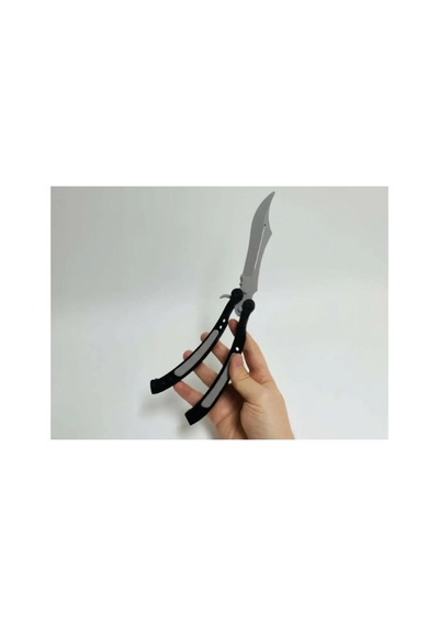 Cs2 Kelebek/butterfly Bıçak Plastik Gri Oyuncak 3d Keskin Değil