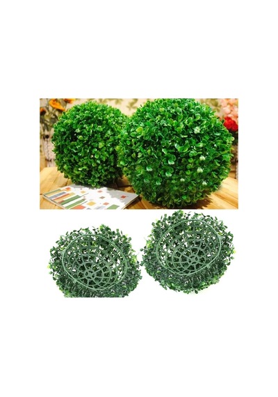 Rüzgar Yapay Çiçekçilik 28 Cm Şimşir Top Yeşil