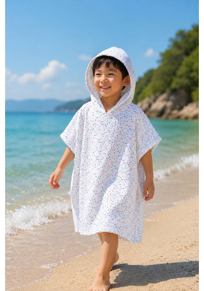 Müslin Çocuk Panço Unisex Model - Bebek & Çocuk Plaj Ve Banyo Panço Beyaz - 886578891 0-3 Yaş