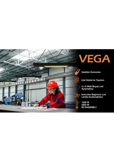 Mirkraft Vega 2500 W Sarkıt Tipi Karbon Infrared Isıtıcı