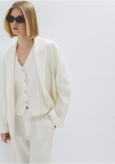 Mavi - Ekru Keten Blazer 1110850-70057