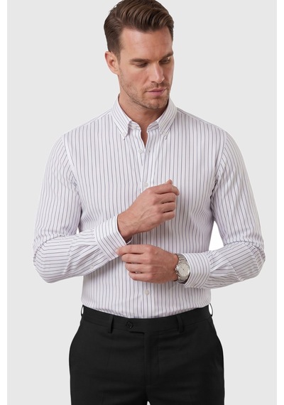 Deep Sea Deepsea Beyaz Slim Fit Çizgili Kolay Ütülenebilir Erkek Gömlek Modern Şık Yeni Sezon Gömlek 2602001 Deep Sea Deepsea Beyaz Slim Fit Çizgili Kolay Ütülenebilir Erkek Gömlek Modern Şık Yeni Sezon Gömlek 2602001