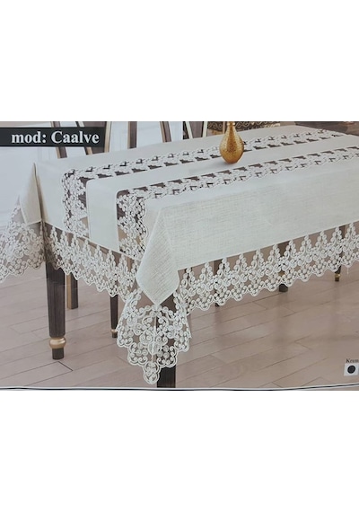 Calve Dertsiz Linen Kumaş 8-12 Kişilik Masa Örtüsü