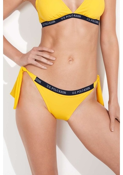 U.S. Polo Assn. Kadın Sarı Kalın İpli Bikini Alt 21509