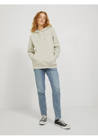 Jack & Jones Kadin Gögüs Minimal Baskili Sweatshirt - Abbie - 12223961 Moonbeam