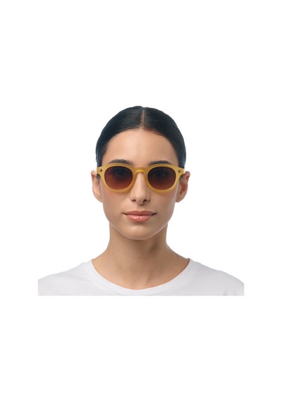 Okkia Milano Unisex Güneş Gözlüğü Sarı / Lens: Kahverengi Gradyan Sarı