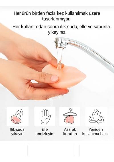 Trend Dokunuş Kadın Klipsli Yapışkanlı Dolgulu Straplez Silikon Sütyen Ten