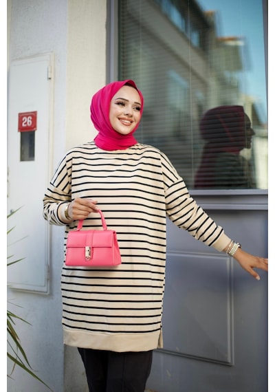 Hira Life Fashion Kadın Tesettür Giyim Bisiklet Yaka Ve Ön Çizgili Dokuma Uzun 2 İplik Tunik İkili Takım Siyah Siyah Hira Life Fashion Kadın Tesettür Giyim Bisiklet Yaka Ve Ön Çizgili Dokuma Uzun 2 İplik Tunik İkili Takım Siyah Siyah