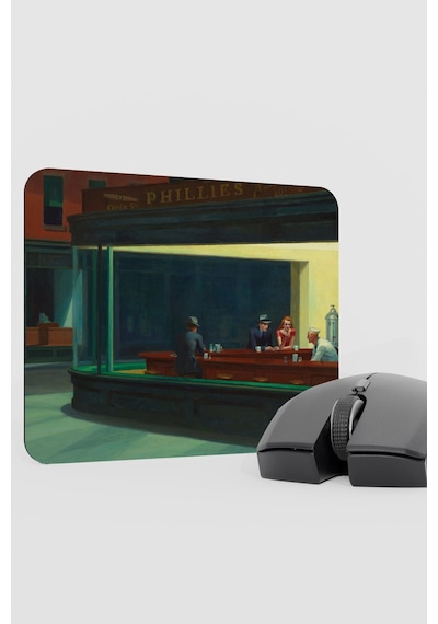 Nighthawks Gece Kuşları Tablo Hopper V5 22x18 Gaming Kauçuk Kaymaz Taban Mouse Pad Fare Altlığı