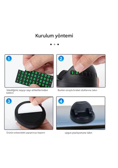Hr18 Araç İçi Telefon Tutucu Torpidoya Yapışan + Park Teli Numara