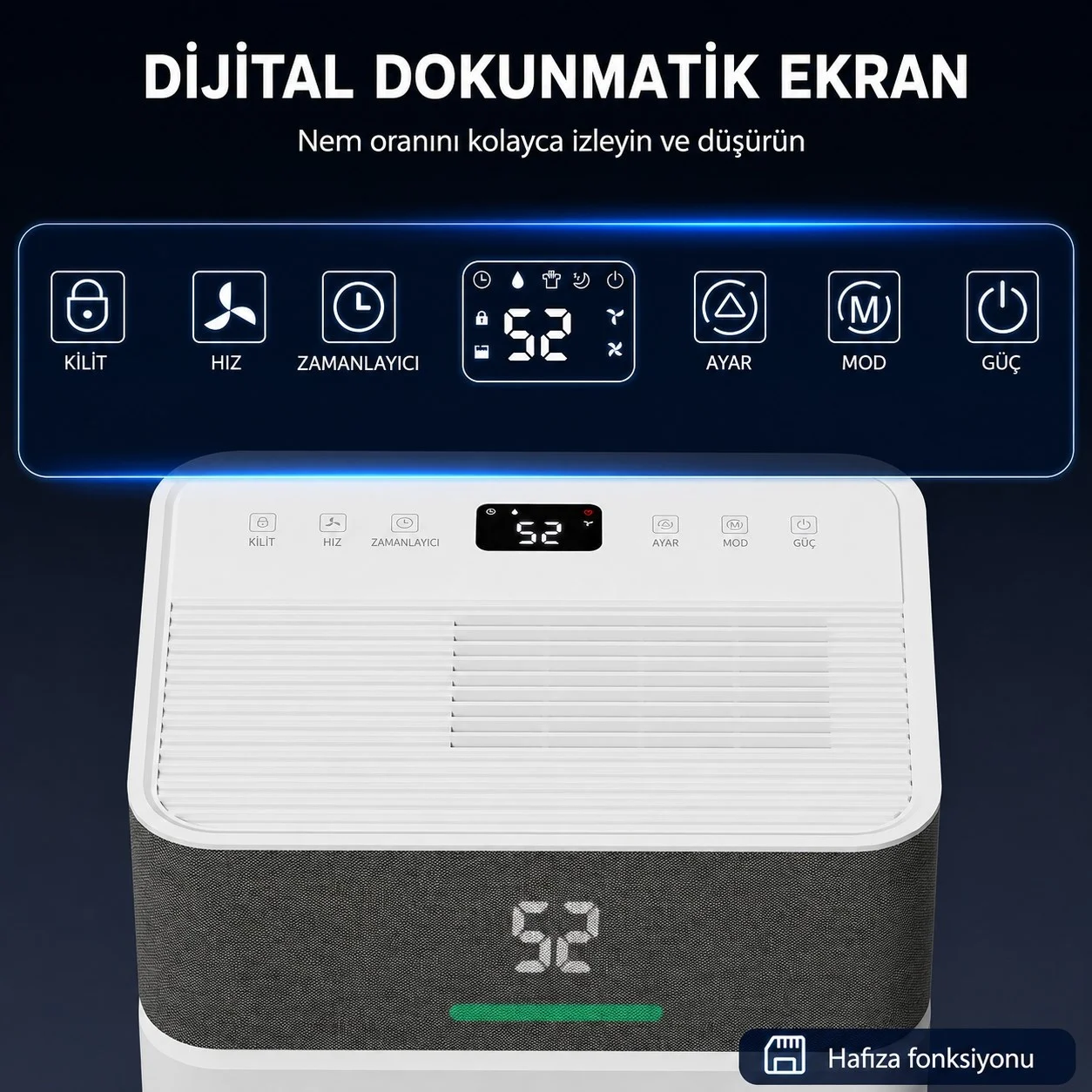 Trotec Nem Alma Cihazı Ttk 55 E Wifi Beyaz - Gri
