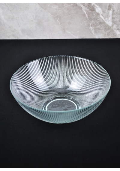 Vargas Cam Salata Tabağı Sunum Cips Tabak 22 Cm Servis Kasesi- 1