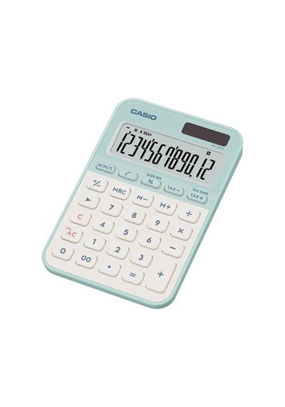 Casio Ms-20yc-lg 12 Hane Pastel Yeşil Beyaz Masa Üstü Hesap Makinesi