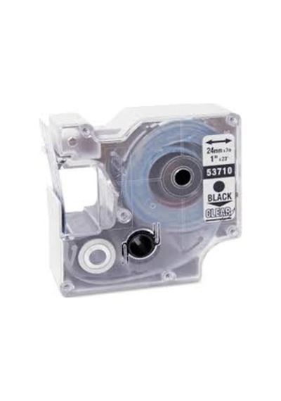 Dymo D1 Serisi Seffaf Etikete Siyah 53710 24Mmx7M