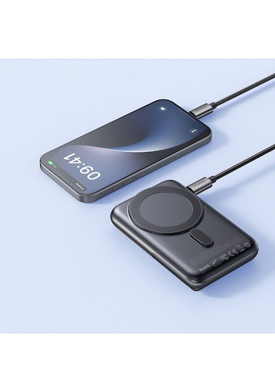 Mc-1511 20w 10000 Mah Katlanabilir Magsafe Powerbank Siyah