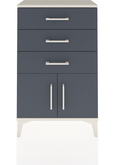 Arges Komodin 3 Çekmeceli 2 Kapaklı 60x30x96 Aytaşı-antrasit Aytaşı