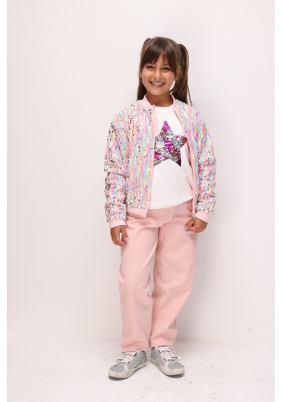 Le Mabelle Pembe Kız Çocuk Gabardin Pantolon - Prunella Pembe
