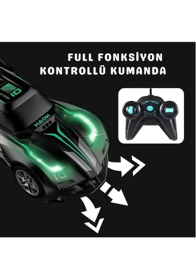 Giffy/oyuncak Uzaktan Kumandalı Şarjlı Duman Çıkartan Işıklı Araba Buhar Çıkartan Drift Atan Araba 1:20 Ölçek Full Fonksiyon