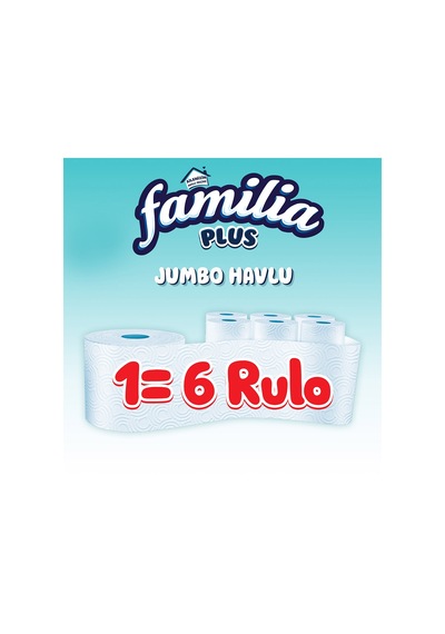 Familia Plus 3 Katlı Jumbo Kağıt Havlu Mega Ekonomi 6'lı