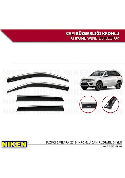 Suzuki G. Vitara Kromlu Cam Rüzgarlığı 4'Lü Set 2016-2020 Niken