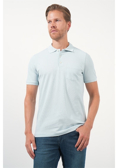 Mavi Polo Yaka Kısa Kol Cepli Comfort Fit Pamuklu Tişört 1011260155
