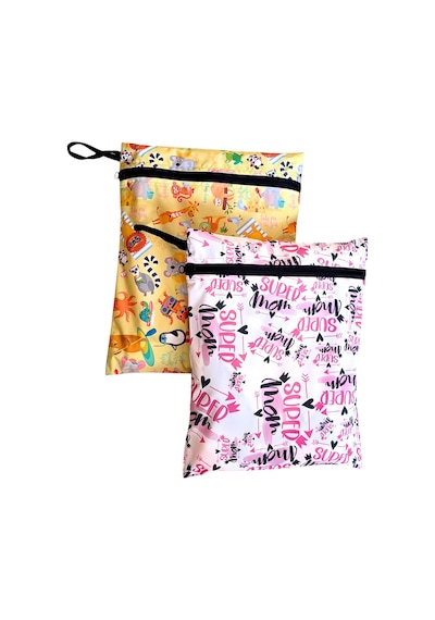 2 Adet, 37 X 30 Cm, Mom Ve Summer Desen, Sıvı Geçirmeyen Çok Amaçlı Çanta, Ekonomik Set, Yıkanabilir, Fermuarlı Tote Bag Diğer