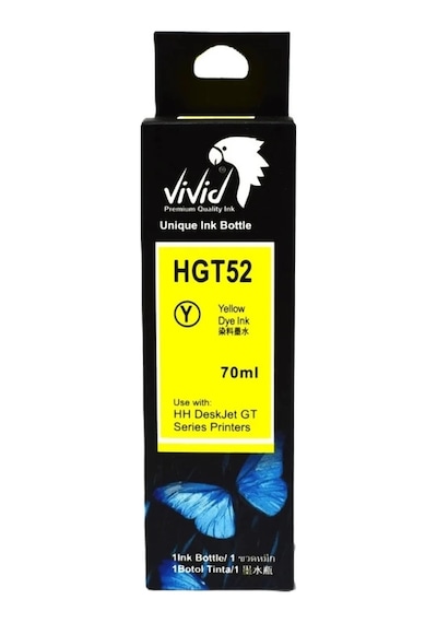 Hp Gt52 Muadil Sarı Mürekkep 70ml Vivid Diğer