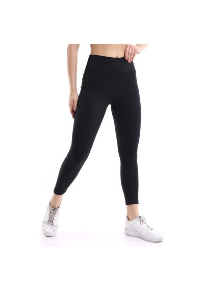Winmoda34 Kadın Yüksek Bel Korseli Geniş Kemer Yumoş Tayt Siyah