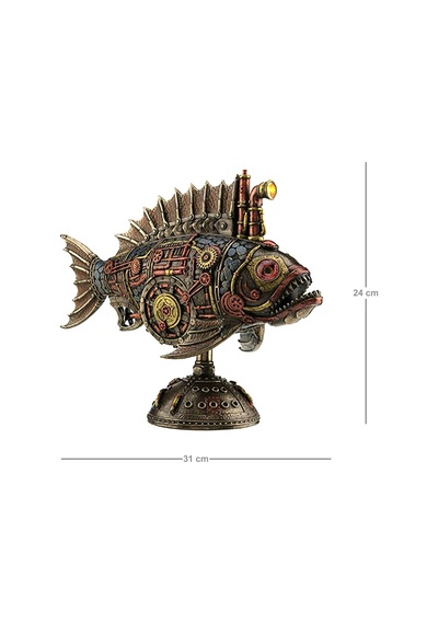 Steampunk Serisi Led Periskoplu Fener Balığı Denizaltı Biblosu