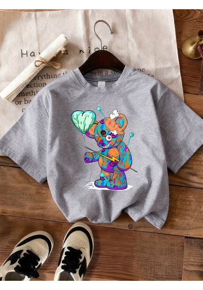 Noıssey Urban Pop Graphic Kadın Tişört Koleksiyonukod 5473 Gri