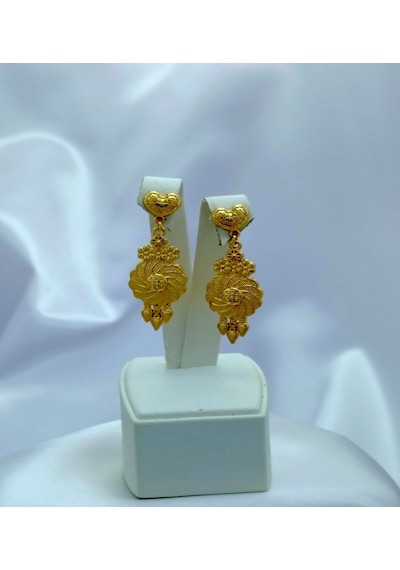 Yeni Sezon Vip Seri Paslanmaz Çelik Altın Kaplama Sallantı'lı Hint Küpe Gold