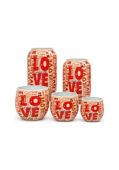 Love 5'li Metal Saksı Seti