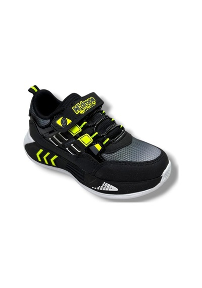 Ndrops 028-26 Anorak Anatomik Çocuk Sneaker Siyah Sarı 31-35 Siyah
