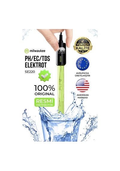 Milwaukee Se220 Çift Bağlantılı Ph Prob Bnc Ph Elektrodu
