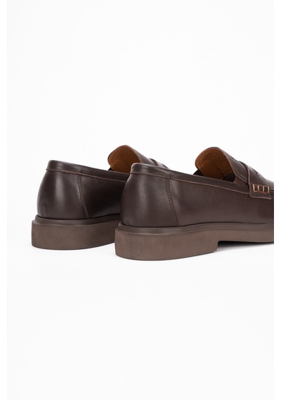 Fame Step Hakiki Deri Erkek Loafer Mokasen Klasik Ayakkabı Comfort Prato Kahverengi